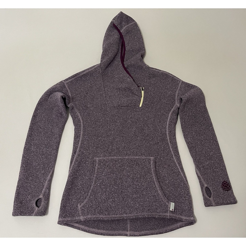 Stio Sweetwater Fleece Hoodie Women's Small Heather Purple Pullover Thumbholes